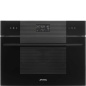 SMEG SO4102S3B3 EINBAU DAMPFGAREN KOMBINIERT H 45 CM DESIGNLINIEN LINEA DEEP BLACK