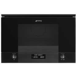 SMEG MP122B3 MIKROWELLE + GRILL H 39 CM DESIGNLINIEN LINEA DEEP BLACK