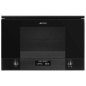 SMEG MP122B3 FOUR MICROONDES AVEC GRILL H 39 CM ESTHÉTIQUE LINEA DEEP BLACK