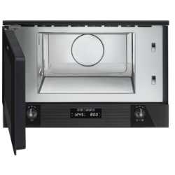 SMEG MP122B3 MICROWAVE OVEN WITH ELECTRIC GRILL H 39 CM AESTHETIC LINEA DEEP BLACK