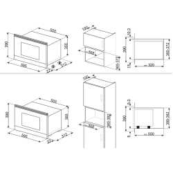 FORNO A MICROONDE CON CORNICE SMEG MP122B3