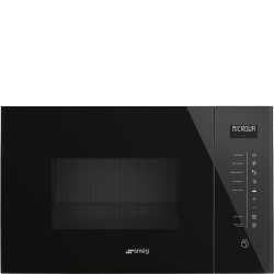 SMEG FMI125N MIKROWELLE + GRILL H 39 CM DESIGNLINIEN LINEA DEEP BLACK