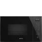 SMEG FMI125N MIKROWELLE + GRILL H 39 CM DESIGNLINIEN LINEA DEEP BLACK