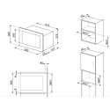 SMEG FMI125N MIKROWELLE + GRILL H 39 CM DESIGNLINIEN LINEA DEEP BLACK