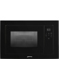 SMEG FMI120B3 MIKROWELLE + GRILL H 39 CM DESIGNLINIEN LINEA DEEP BLACK