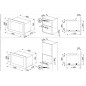 SMEG FMI120B3 HORNO MICROONDAS CON GRILL H 39 CM ESTÉTICAS LINEA DEEP BLACK