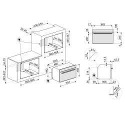 FORNO COMBINATO MICROONDE SMEG SO4602M1NR