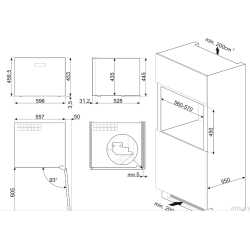 SMEG CVI121G BUILT-IN WINE COOLER AESTHETIC LINEA NEPTUNE GREY H 45 CM