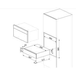 SMEG CPS115B3 CAJÓN CALIENTALAPLOS SOMELIER ESTÉTICAS LINEA NEGRO