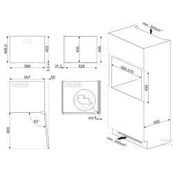SMEG CVI121B3 WEINLAGERSCHRANK EINBAUGERAT DESIGNLINIEN LINEA SCHWARZ H 45 CM