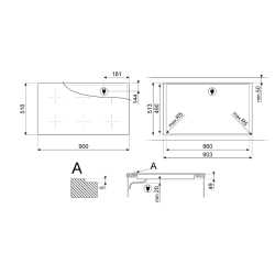PIANO COTTURA A INDUZIONE SMEG SIM6964R