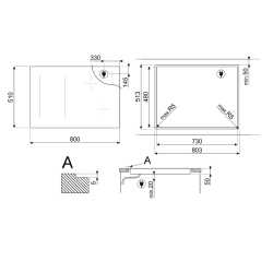 SMEG SIM1844DG INDUCTION HOB NEPTUNE GREY 80 CM