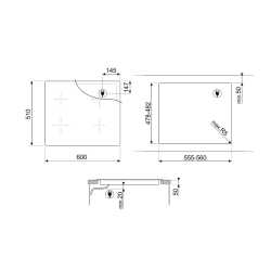 SMEG SIM1644DG INDUCTION HOB NEPTUNE GREY 60 CM