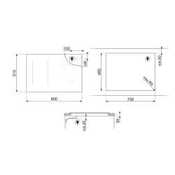SMEG SIM3844D PIANO COTTURA INDUZIONE VETROCERAMICA