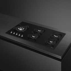 SMEG PV395LN GASKOCHFELD GLASKERAMIK SCHWARZ 90 CM DESIGNLINIEN CLASSICI