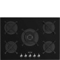 SMEG PV375N GAS HOB BLACK CERAMIC GLASS 75 CM AESTHETIC CLASSIC