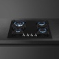 SMEG PV364N GAS HOB BLACK CERAMIC GLASS 65 CM AESTHETIC CLASSIC