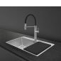 SMEG MID6SS ROBINET MITIGEUR MONOCOMMANDE AVEC DOUCHETTE ACIER INOXYDABLE BROSSÉ