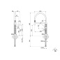SMEG MID6SS ROBINET MITIGEUR MONOCOMMANDE AVEC DOUCHETTE ACIER INOXYDABLE BROSSÉ