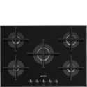 SMEG PV175B3 GASKOCHFELD SCHWARZGLAS DESIGNLINIEN LINEA 72 CM