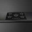 SMEG PV175B3 GASKOCHFELD SCHWARZGLAS DESIGNLINIEN LINEA 72 CM