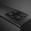 SMEG PV164B3 GAS HOB BLACK GLASS AESTHETIC LINEA 60 CM