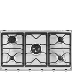 SMEG GASKOCHFELD SRV596O EDELSTAHL 90 CM