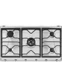 SMEG GASKOCHFELD SRV596O EDELSTAHL 90 CM