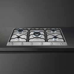SMEG GASKOCHFELD SRV596O EDELSTAHL 90 CM