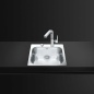 SMEG VS50P3 KITCHEN SINK SINGLE BOWL STAINLESS STEEL 50 CM