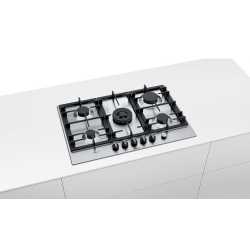 BOSCH GAS HOB PCQ7A5B90 STAINLESS STEEL 75 CM