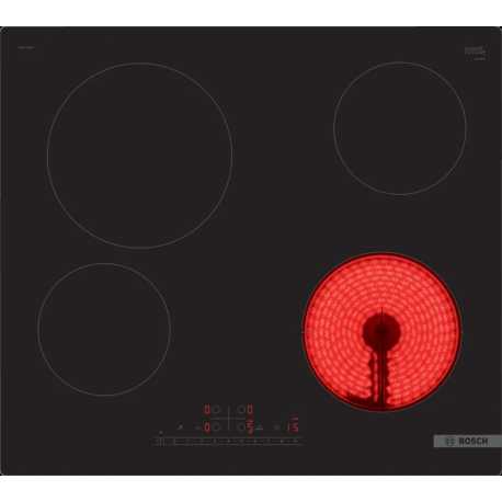 BOSCH PKE611FP2E TABLE DE CUISSON ÉLECTRIQUE 60 CM VERRE NOIR