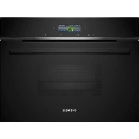SIEMENS CD714GXB1 COMPACT STEAM OVEN STAINLESS STEEL AND BLACK GLASS H 45 CM