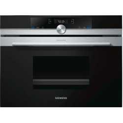 SIEMENS CD634GAS0 FOUR VAPEUR COMPACT ACIER INOXYDABLE ET VERRE NOIR H 45 CM