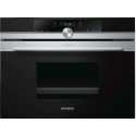 SIEMENS CD634GAS0 COMPACT STEAM OVEN STAINLESS STEEL AND BLACK GLASS H 45 CM