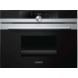 SIEMENS CD634GAS0 COMPACT STEAM OVEN STAINLESS STEEL AND BLACK GLASS H 45 CM