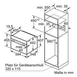 SIEMENS CD634GAS0 KOMPAKT-DAMPFGARER EDELSTAHL UND SCHWARZ GLAS H 45 CM