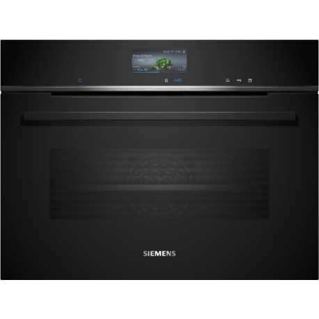SIEMENS CS736G1B1 COMPACT STEAM OVEN BLACK H 45 CM