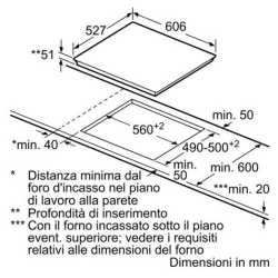 BOSCH PXE675DC1E PIANO COTTURA A INDUZIONE 60 CM VETRO NERO