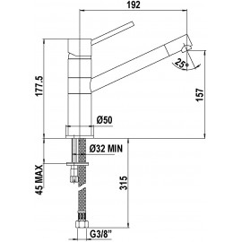 SCHOCK AQUATECH GRIFO MONOCOMANDO PARA FREGADERO CAÑO HORIZONTAL CROMO