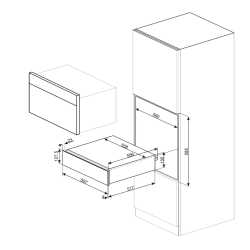 CASSETTO SCALDASTOVIGLIE SMEG CPRT615NR