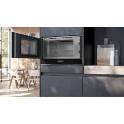 SIEMENS BUILT-IN MICROWAVE WITH GRILL BE732L1B1 BLACK GLASS