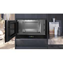 FOUR Á MICRO-ONDES AVEC GRILL ENCASTRABLE SIEMENS BE732L1B1 VERRE NOIR