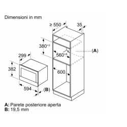 FORNO A MICROONDE CON GRILL DA INCASSO SIEMENS BE732L1B1 VETRO NERO SENZA CORNICE