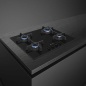 SMEG GAS HOB PV264B BLACK GLASS 60 CM
