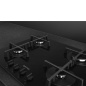 SMEG GAS HOB PV264B BLACK GLASS 60 CM