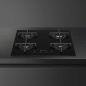 SMEG GAS HOB PV264B BLACK GLASS 60 CM