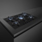 SMEG GASKOCHFELD PV275B GLASKERAMIK SCHWARZ 72 CM