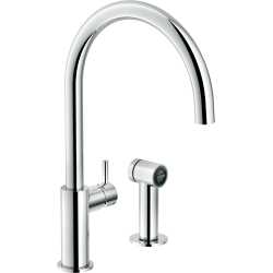 NOBILI CUCI EINHAND SPÜLTISCHMISCHER MIT SEITENSPRITZE BRAUSE CHROM