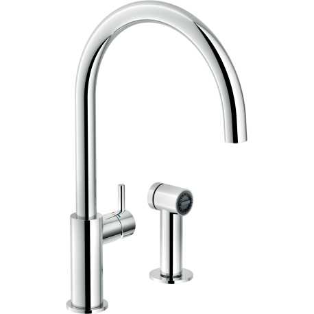 NOBILI CUCI EINHAND SPÜLTISCHMISCHER MIT SEITENSPRITZE BRAUSE CHROM